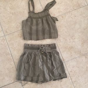 Free People Striped Short Set